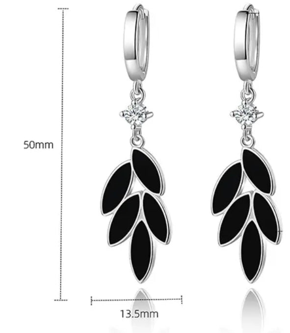 Boucles d’Oreilles Black&White - Élégance en Silver 925