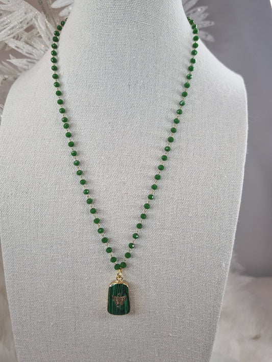 Collier Éclat de Malachite - Opulence et Sophistication