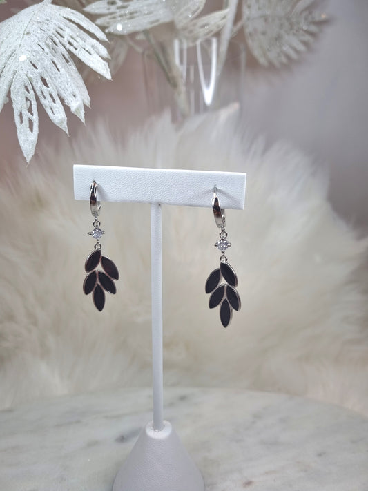 Boucles d’Oreilles Black&White - Élégance en Silver 925